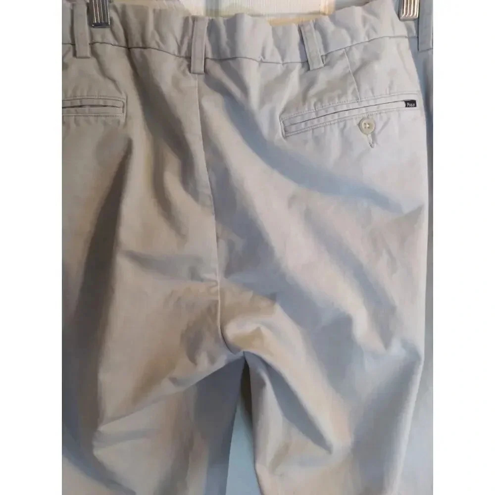Polo Ralph Lauren Pants Khaki Tan Straight Leg Sz 38/32 Classic Stretch - Picture 6 of 10